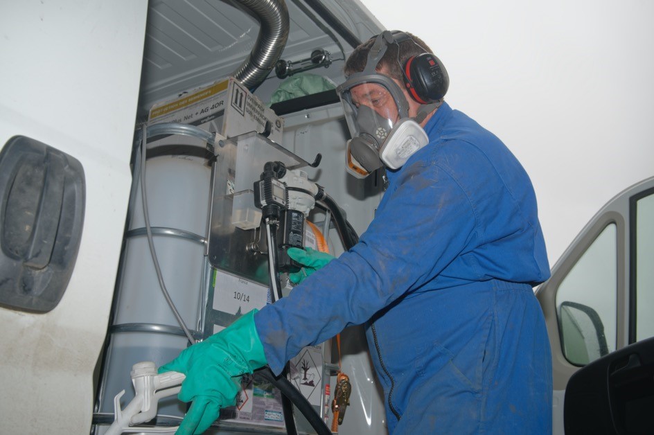 preparation du volume produit thermonebulisation