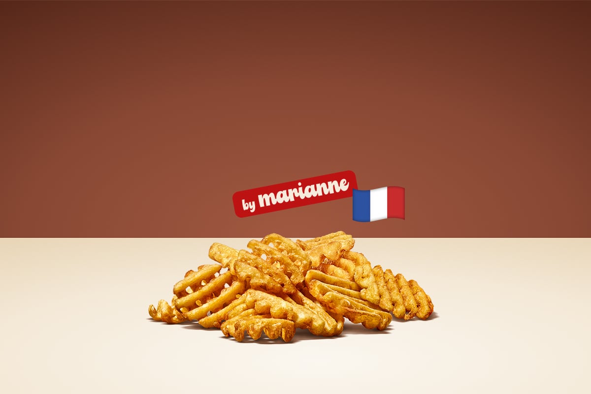 La “Gaufrette fries”, issue d’une pomme de terre française produite par des agriculteurs coopérateurs de Noriap, est commercialisée en exclusivité chez Burger King France dans le cadre de la filière Marianne.