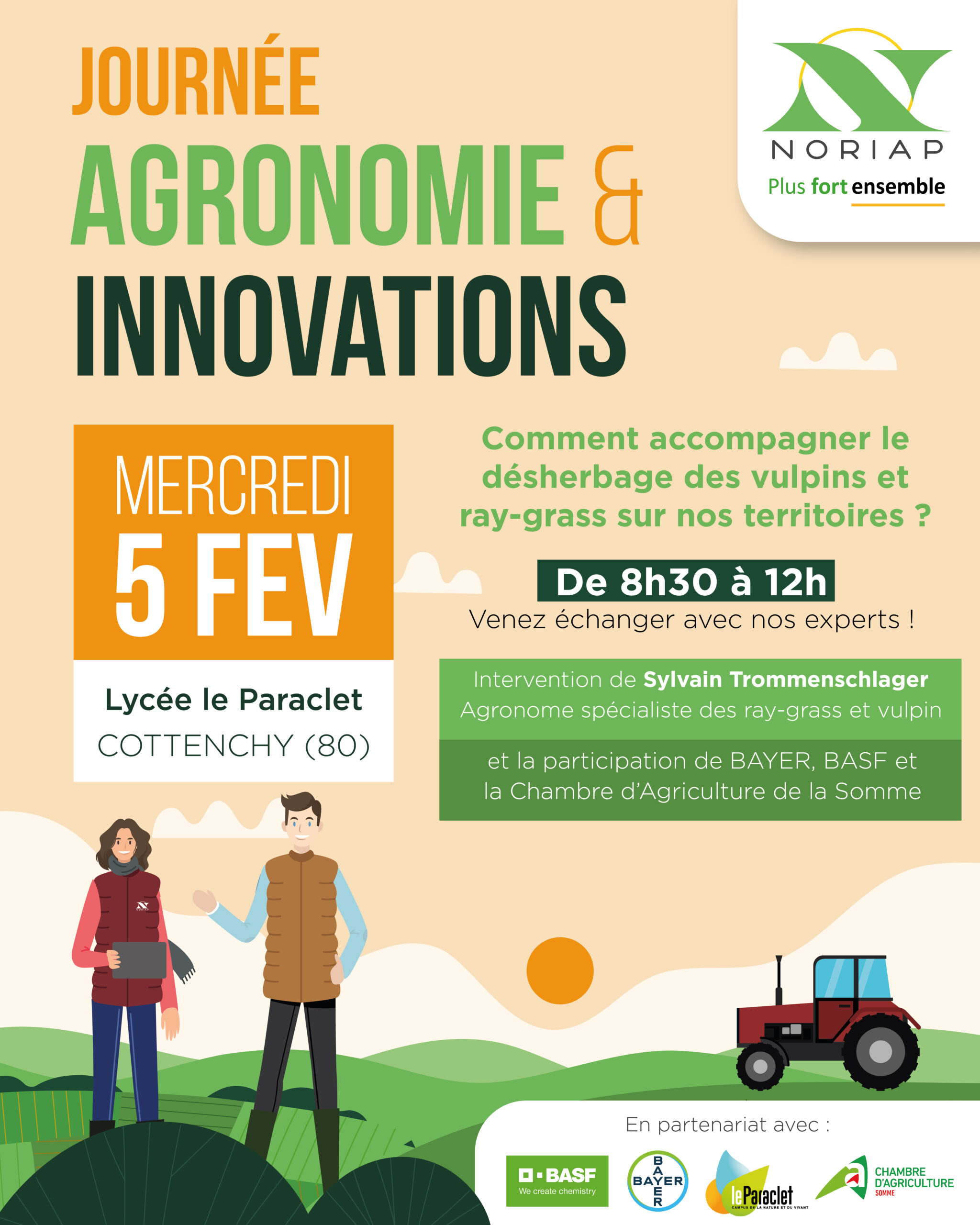 Désherbage des vulpins et ray-grass : rendez-vous le 5 février au lycée Le Paraclet