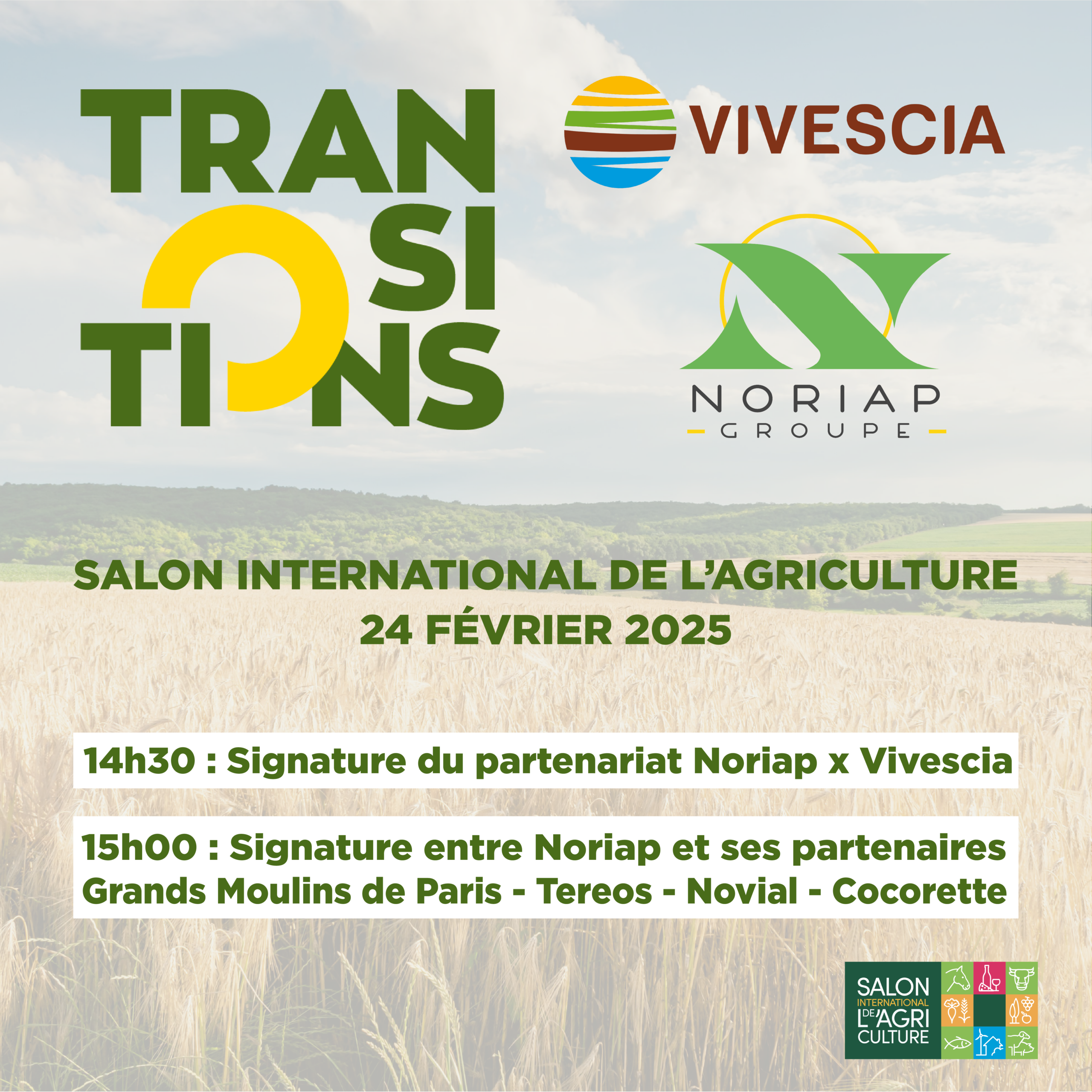 Signature du programme Transitions au salon de l&rsquo;agriculture